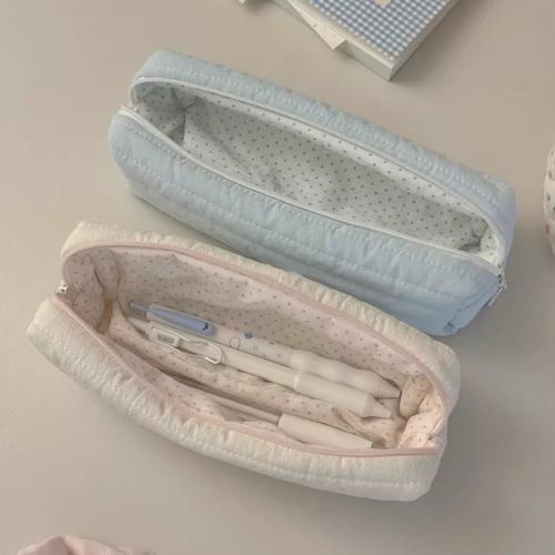 小红书同款ins盐系奶油波点笔袋