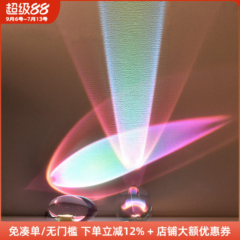 木工小舅 天使之眼水晶台灯卧室床头小夜灯创意夜光网红彩虹氛围