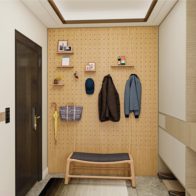 玄关洞洞板创意置物收纳