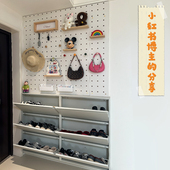 楼道门口外超薄放鞋 柜一体 柜 入户玄关室内洞洞板鞋 木工小舅