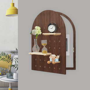 木工小舅  简约现代扇形电表箱 弧形洞洞板装饰画遮挡木质可定制