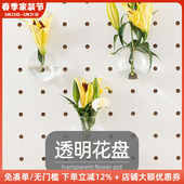 木工小舅 免打孔透明养花瓶水培绿植X 15mm洞洞板配件透明花盆架