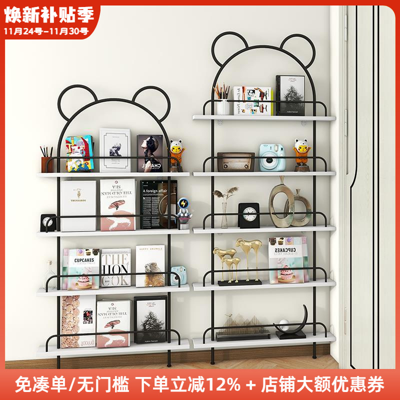 木工小舅 门后极窄夹缝置物架杂志 儿童超薄书本绘本落地收纳书架