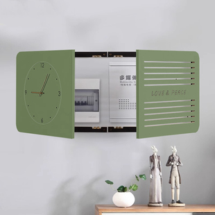 木工小舅 双开门时钟电表箱装饰画大尺寸 强弱电箱组合一体遮挡箱