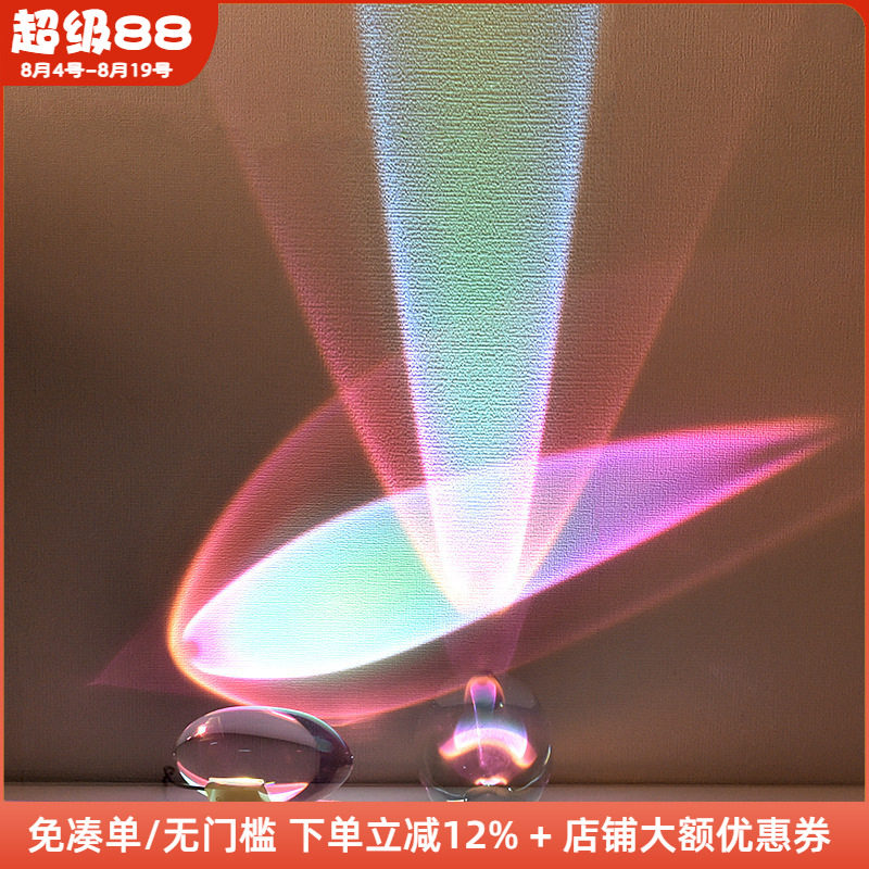 木工小舅 天使之眼水晶台灯卧室床头小夜灯创意夜光网红彩虹氛围