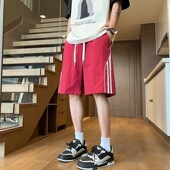 潮牌短裤 潮牌宽松休闲直筒裤 男士 日式 夏季 薄款 运动冰丝速干五分裤