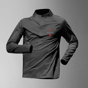 运动防晒长袖男跑步健身训练服半拉链学生田径体育卫衣速干衣春夏