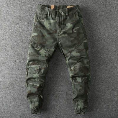 潮牌长裤迷彩工装修身休闲