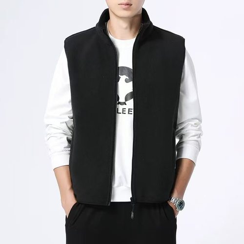 加绒加厚+保暖+摇粒绒+简约+马甲