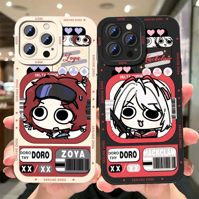 三角洲行动适用苹果17手机壳iphone16e/15pro/14/13/12mini骇爪威龙7/8plus薄麦晓雯11蛊xs硅胶xr保护软max套