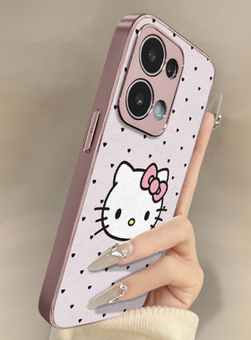 爱心凯蒂猫适用于opporeno15手机壳15pro新款14pro卡通13turbopro可爱小羊皮12网红11好看10男女高级感a6支架