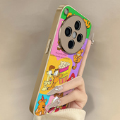 加菲猫欧迪狗适用于oppofindx9手机壳findx9pro新款 x8s卡通x7ultra可爱小羊皮x6网红x5好看a97男女A6高级支架