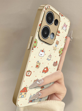 软萌动物适用于opporeno15手机壳15pro新款14pro卡通13turbopro可爱小羊皮12网红11好看10男女高级a6防摔支架