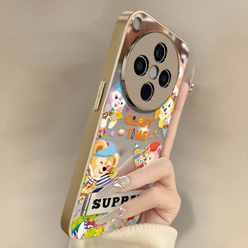 达菲家族适用oppofindx8Pro手机壳X7Ultra高级x6网红x5趣味a97新款A93s可爱女96电镀镜面58全包55防摔支架