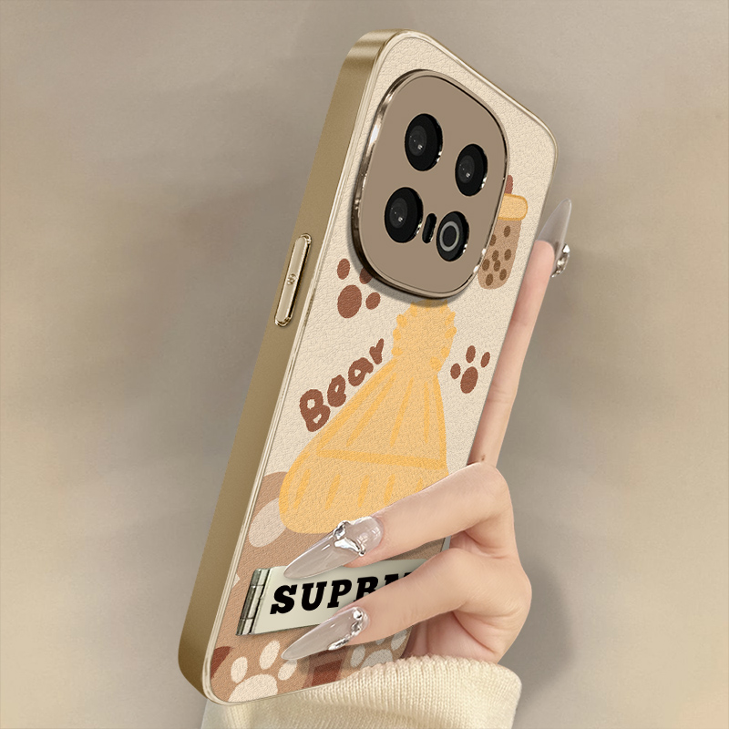 帽子小熊适用于vivoiqoo15手机壳13新款12卡通neo11网红10可爱女高级8支架7全包防摔z10turbo小羊皮z9x保护套