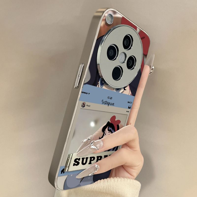 浙皇适用于oppofindx8手机壳x7ultra新款x6pro全包x5防摔a97补妆a93s支架a72女55镜面可爱高级a2漫画白雪公主