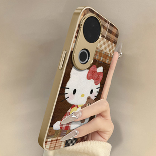 玩偶熊凯蒂猫适用于vivos30手机壳s30promini新款 s20卡通s19可爱s18e小羊皮s17t网红s16好看s15男女高级支架