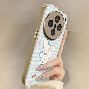 蓝格小狗适用于vivox300手机壳x300pro新款 x90s好看x80支架小羊皮高级Y500小众创意女 200s可爱x100ultra爆款