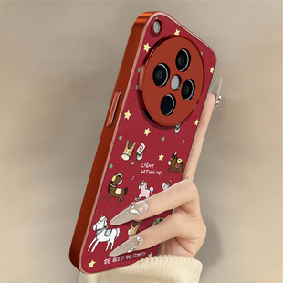 发财金子小马适用于oppofindx9手机壳findx9pro新年款x8s马年x7ultra本命年小羊皮x6防摔x5红色a97男女A6支架