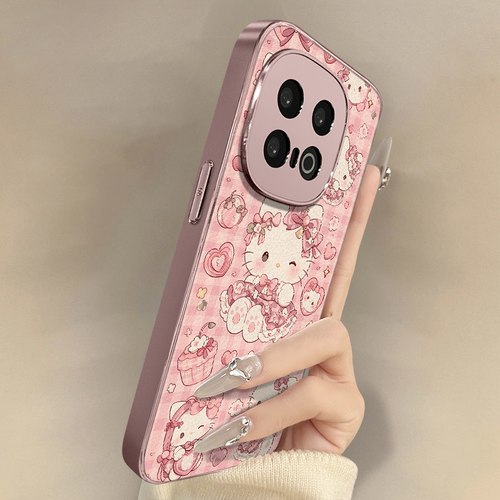 粉格猫咪适用于vivoiqoo15手机壳iqoo13新款12女neo11独特好看10超火8高级7小众6支架z10turbo小羊皮z9保护套
