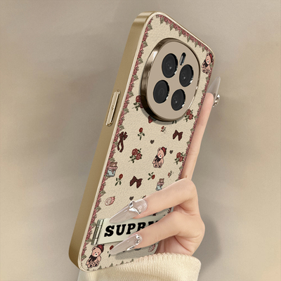 浙皇适用荣耀magic7手机壳X60Pro高级x50GT网红X40i新款6可爱5pro女电镀4小羊皮全包X30防摔支架玫瑰小熊