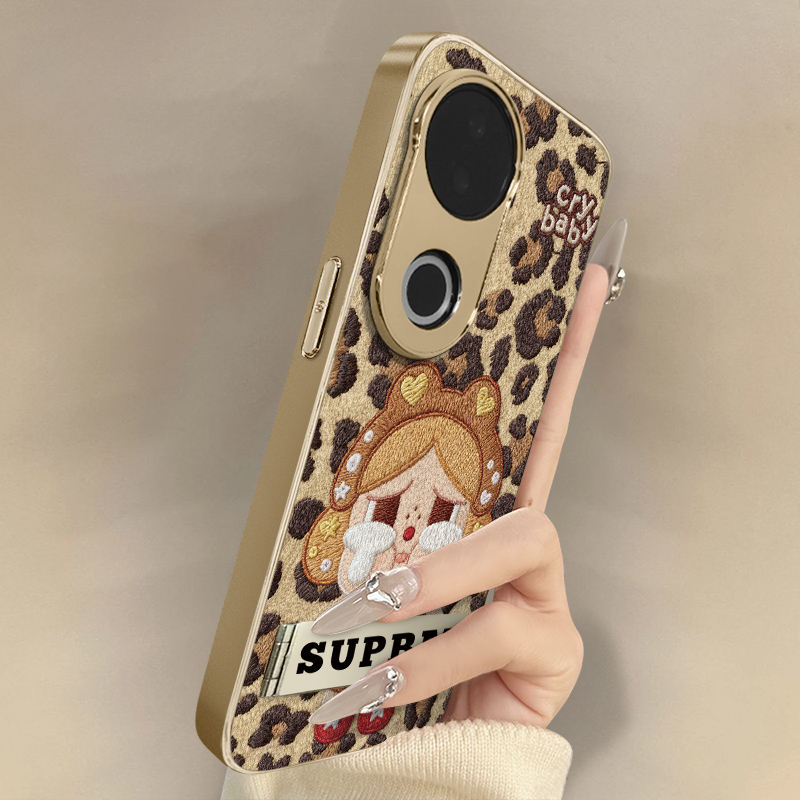 浙皇适用于vivos30手机壳s20pro新款s18e卡通s17t小众15e可爱女高级12支架s19全包s16防摔小羊皮s10豹纹哭娃