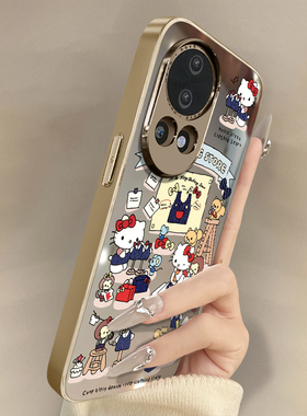 设计师kt猫适用于华为nova15手机壳nova15pro新款15ultra卡通14网红可爱13女12se高级11支架10电镀镜面保护套