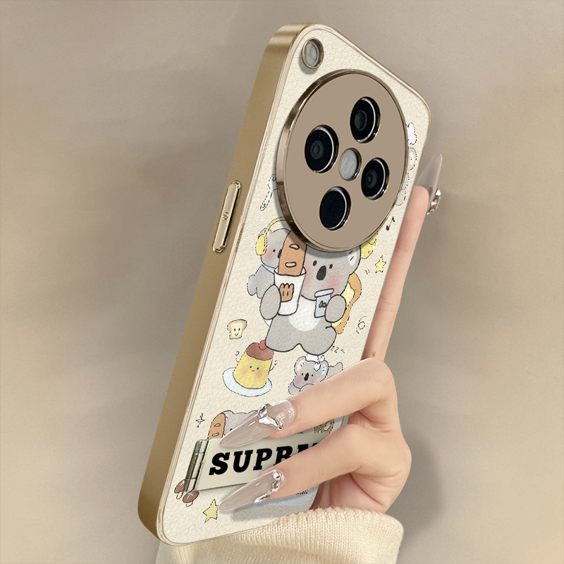 浙皇适用于oppofindx8手机壳x7ultra新款x6pro高级x5全包a97防摔a93s支架a72网红a57羊皮男女可爱a2面包考拉