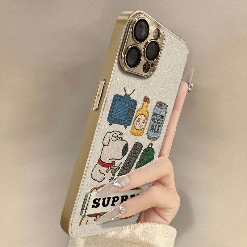 浙皇适用于苹果17手机壳iPhone15新款16promax高级13可爱12男女11创意14plus防摔7支架羊皮Air网红8书包小狗