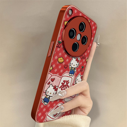 麻将kt猫适用于oppofindx9手机壳findx9pro新款x8s卡通x7ultra可爱小羊皮x6网红x5好看a97男女A6高级防摔支架