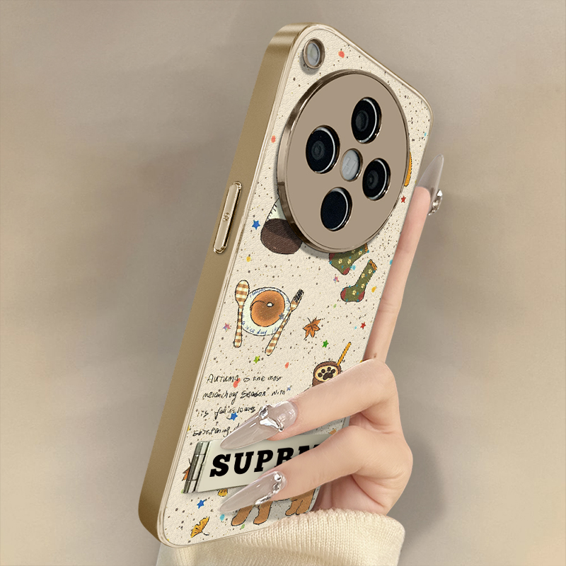 浙皇适用于oppofindx8手机壳x7ultra新款x6pro卡通x5女a97可爱a93s全包a72防摔a57支架a55羊皮秋冬a2枫叶小狗