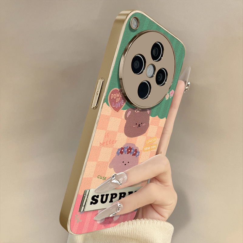 浙皇适用于oppofindx8手机壳x7ultra新款x6pro卡通x5高级a97防摔a93s支架a72网红57羊皮男女可爱a2拼接小动物