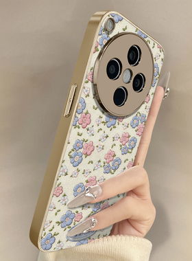 满屏繁花适用于oppofindx9手机壳findx9pro新款x8s创意x7ultra超火小羊皮x6网红x5好看a97男女A6高级防摔支架