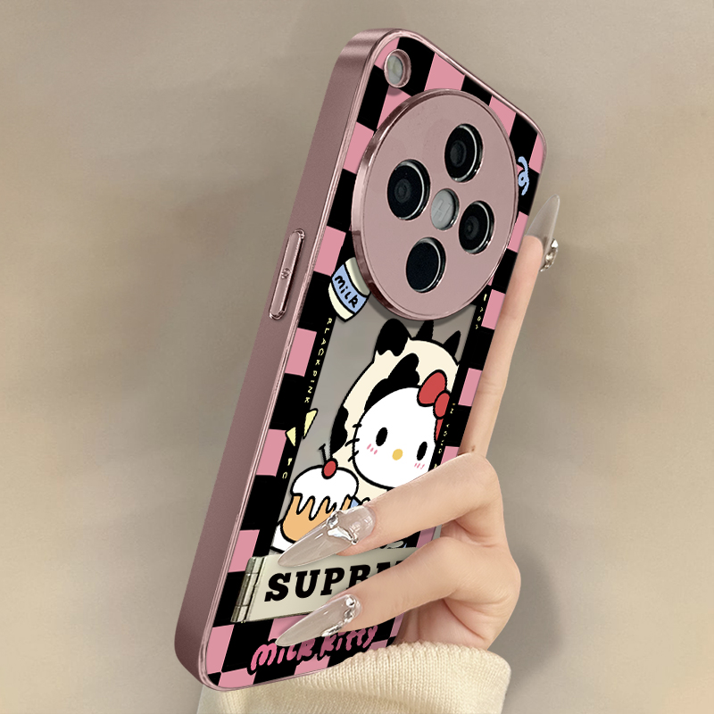 浙皇适用于oppofindx8手机壳x7ultra镜面x6pro高级感x5全包a97防摔a93s支架a72网红新款女a55可爱a2格子KT猫