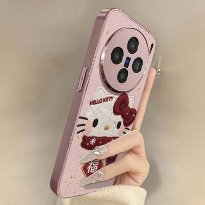 新春kt猫适用于vivox300手机壳x300pro新款200s卡通x100ultra可爱x90s小羊皮80网红y500好看男女高级防摔支架