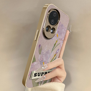 国风紫色鸢尾花适用华为nova15手机壳14ultra高级感13创意12pro小众101新款9男女8支架电镀7小羊皮6全包5防摔