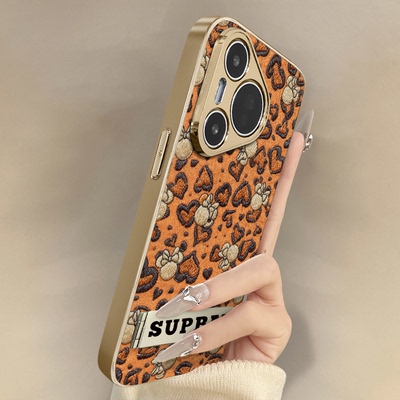 爱心米奇适用于华为pura80手机壳新款70ultra卡通p60网红p50e可爱p40女p30pro高级支架全包防摔小羊皮保护套