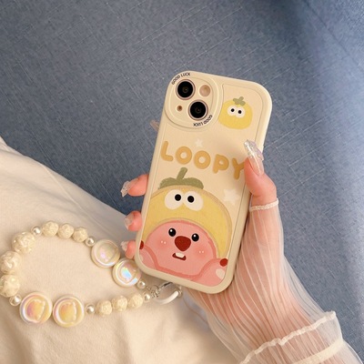 卡通柠檬海狸适用小米17promax手机壳12x新款13女15挂绳11防摔8硅胶10pro软maix4可爱civi3全包9高级14保护套