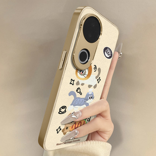 咖啡小猫适用于vivos30手机壳s30promini新款 s20卡通s19可爱s18e小羊皮s17t网红s16好看s15男女高级防摔支架