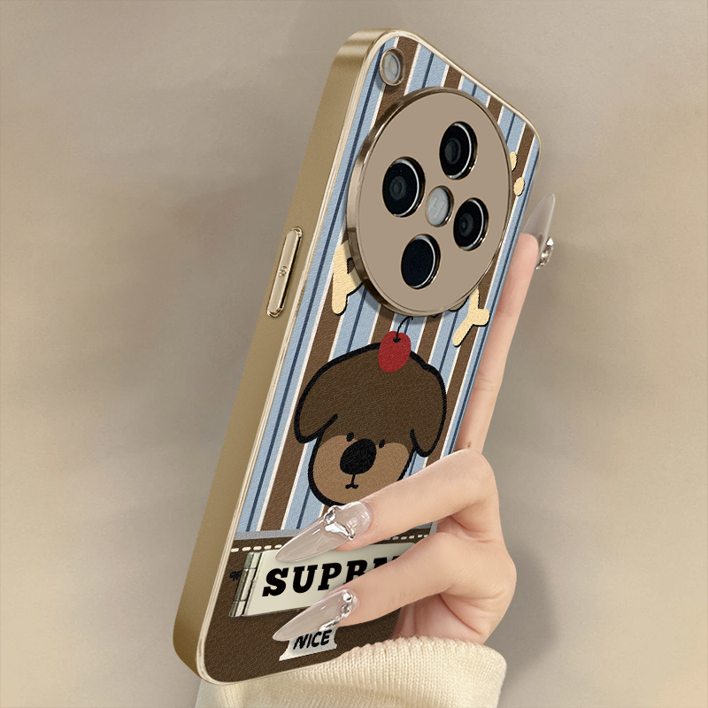 浙皇适用于oppofindx8手机壳x7ultra新款x6pro高级x5全包a97防摔a93s支架a72创意a57羊皮a3i女可爱a2条纹小狗