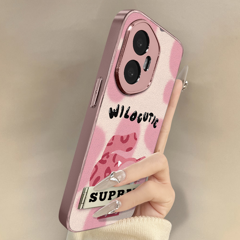 猫咪哭娃适用于荣耀400手机壳300新款200卡通100pro网红90gt可爱80女高级70支架60全包POWER防摔小羊皮保护套