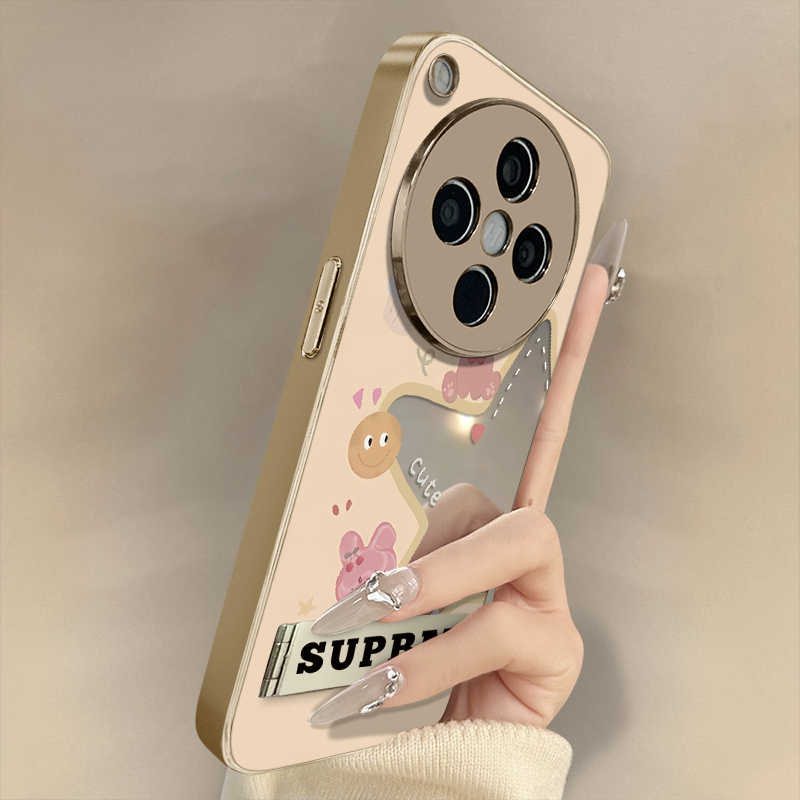 浙皇适用于oppofindx8手机壳x7ultra镜面x6pro高级x5全包a97防摔a93s支架a72网红57新款55女可爱动物镂空星星