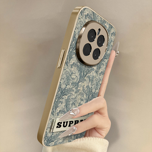 浙皇适用于荣耀magic7手机壳6新款 5pro秋冬4网红x60i简约x50gt支架x40i创意x30i防摔羊皮女GTPro复古艺术碎花