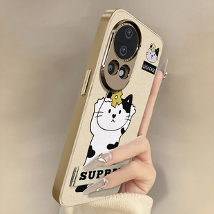 浙皇适用于华为nova14手机壳13新款12ultra高级感11se可爱10pro女9创意8防摔支架7羊皮6保护套网红5举手猫咪