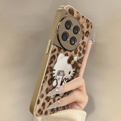 自拍kt猫适用于一加15手机壳一加13t新款13男女12可爱小羊皮11网红Ace6好看ace5ultra小众3pro高级2v防摔支架