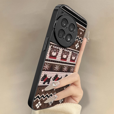 同框熊狗适用于一加15手机壳一加13t新款13男女12可爱小羊皮11网红Ace6好看ace5ultra小众3pro高级2v防摔支架