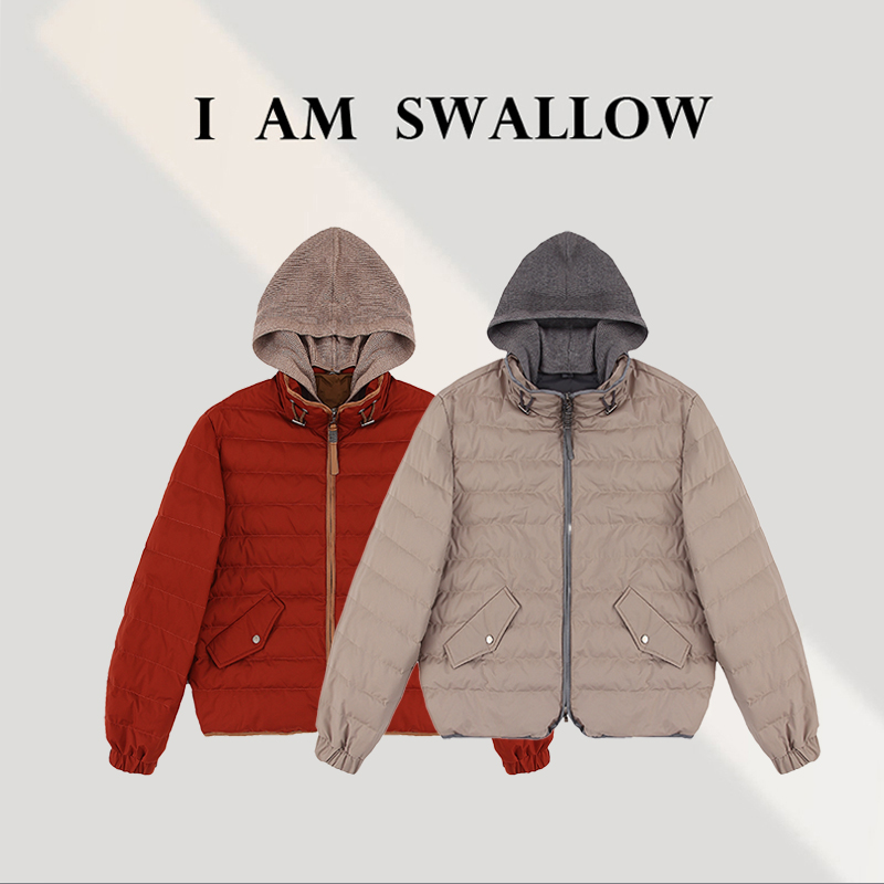 【A/M Swallow】25AX秋冬新品B*C羊毛连帽鹅绒服99298#991