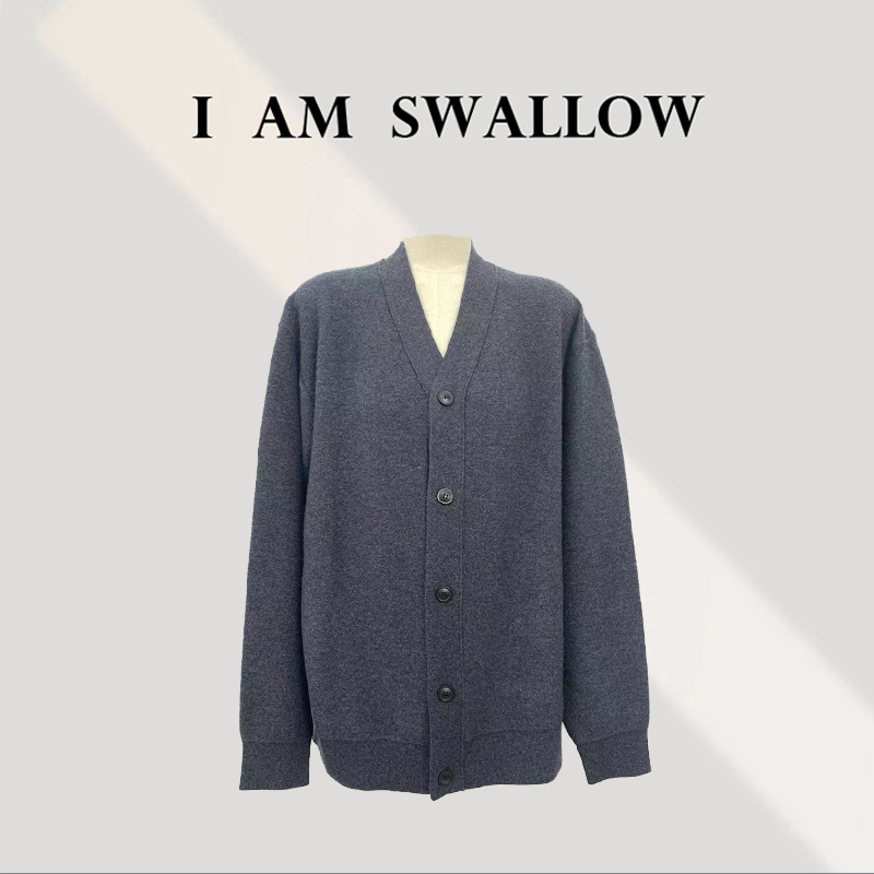 【A/M Swallow】25Ss秋冬新品V领纽扣羊绒上衣A257576