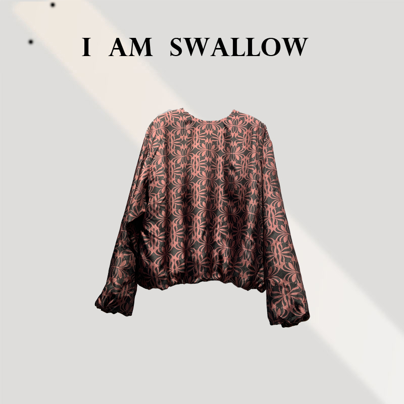 【A/M Swallow】24年春季新品咖色印花上衣B3 ZJDP-1149#565-封面