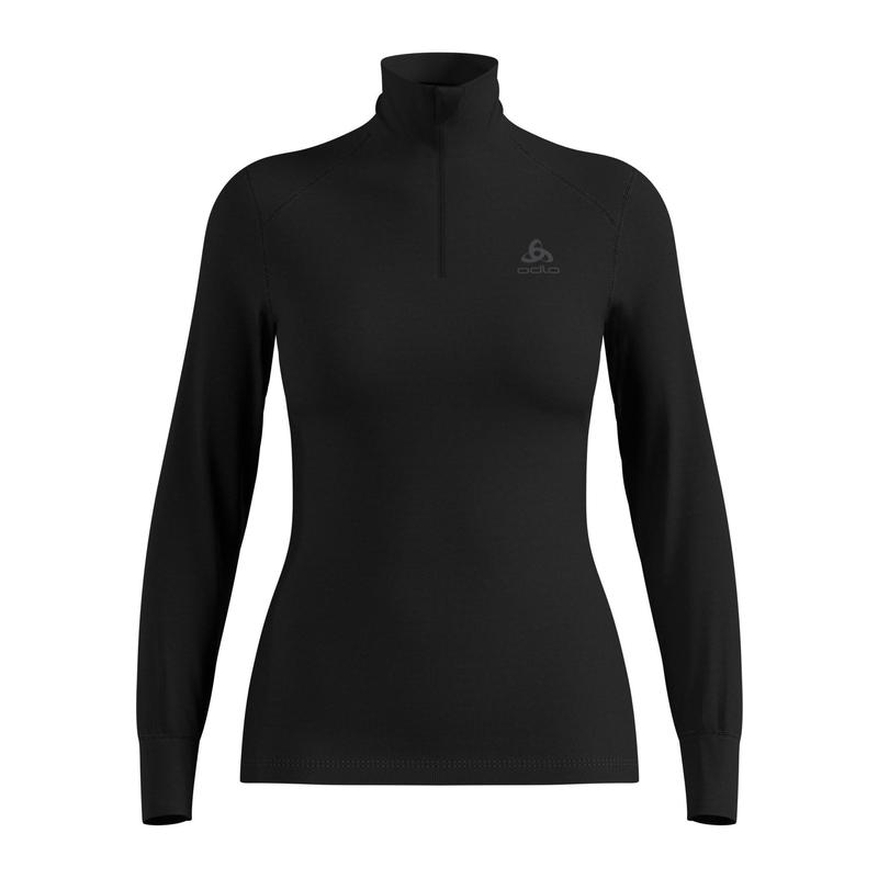 代购ODLO女士功能内衣保暖吸湿排汗透气防风黑色高领长袖